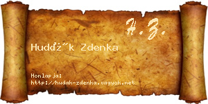Hudák Zdenka névjegykártya